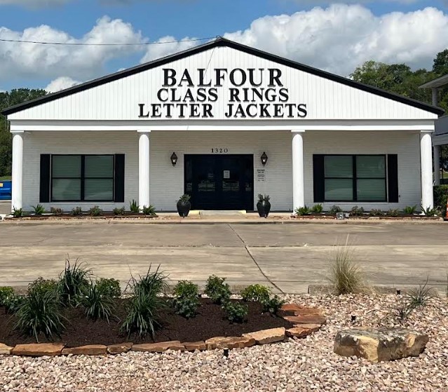 Texas letter jacket building